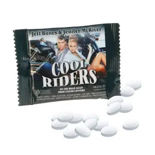 Cool Ice Bonbons in bedrucktem Folientütchen – Erfrischender Werbeartikel TK Gruppe® Grosshandel 