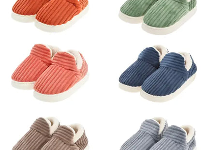 Cord Plüsch Hausschuhe, 6er-Pack, Größen 36-45, Gemütlich & Robust - 100 Zeichen TK Gruppe® Grosshandel 