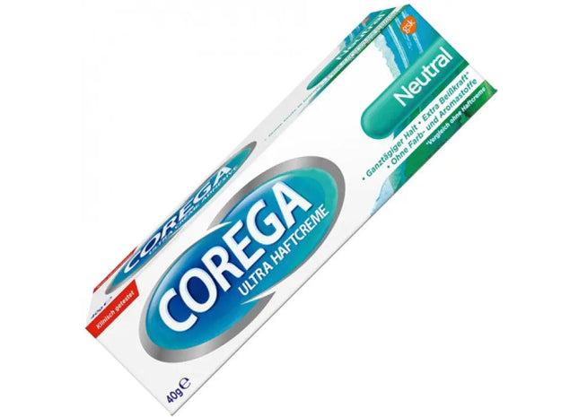 Corega Ultra 40ml Denture Adhesive Cream - Strong Hold, Flavor-Free Formula TK Gruppe® Grosshandel 