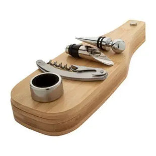 Cortese Öko-Weinset - Naturholz, Essentielles Zubehör für Weinliebhaber TK Gruppe® Grosshandel 