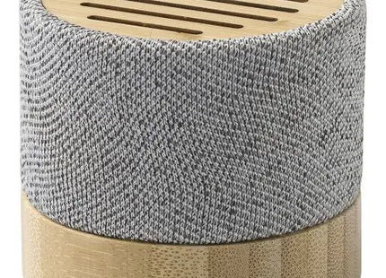 Cory Bambus-Lautsprecher, kabellos, modernes Grau – Idealer Soundgenuss TK Gruppe® Grosshandel 