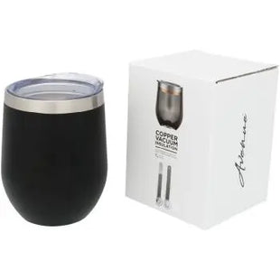 Corzo 350ml Kupfer-Vakuum Isolierbecher - Elegantes Schwarz TK Gruppe® Grosshandel 