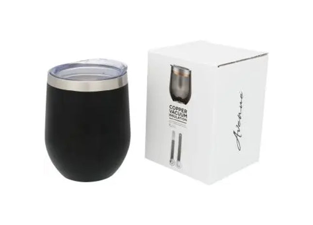 Corzo 350ml Kupfer-Vakuum Isolierbecher - Elegantes Schwarz TK Gruppe® Grosshandel 