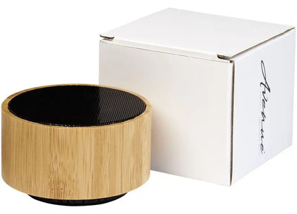 Cosmos Bluetooth-Lautsprecher aus Bambus, Natur-Schwarz - Modern & Nachhaltig TK Gruppe® Grosshandel 