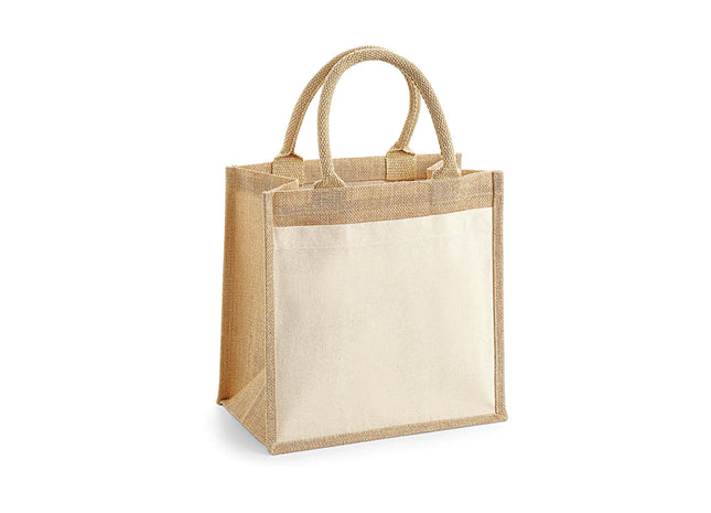 Cotton Pocket Jute Midi Tote TK Gruppe® Grosshandel 