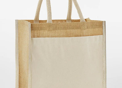 Cotton Pocket Natural Starched Jute Midi Tote TK Gruppe® Grosshandel 