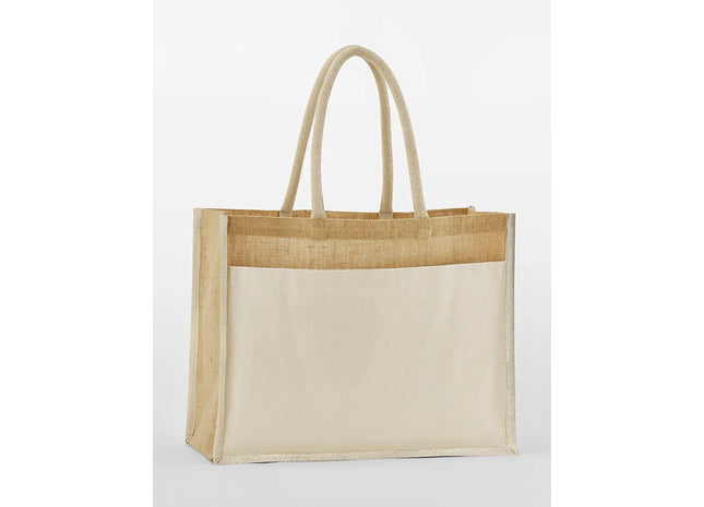 Cotton Pocket Natural Starched Jute Shopper TK Gruppe® Grosshandel 