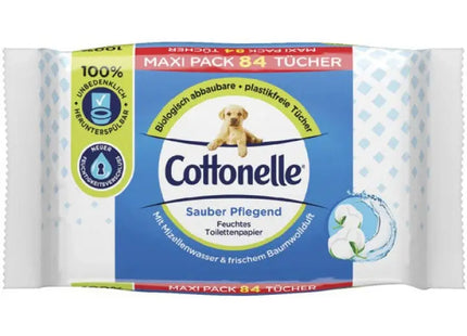 Cottonelle Hygienisches Toilettenpapier 84 Wischtücher - Sanfte Reinigung für Sauberkeit und Frische TK Gruppe® Grosshandel 