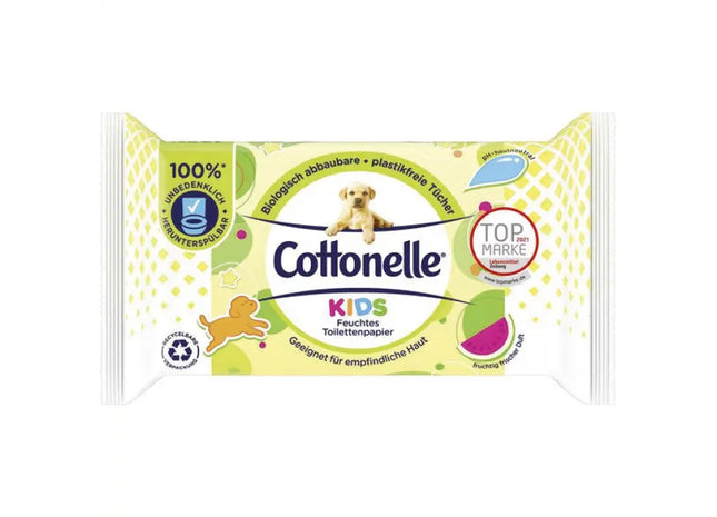 Cottonelle Kids Feuchtes Toilettenpapier, 42 Sanfte Reinigungstücher TK Gruppe® Grosshandel 