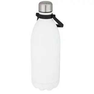 Cove 1,5L Vakuum-Isolierflasche - Weiß, Große Edelstahlflasche für heiße und kalte Getränke TK Gruppe® Grosshandel 