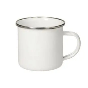 Cozy Emaille-Becher 300ml in Reinweiß – Zeitlos Elegant TK Gruppe® Grosshandel 