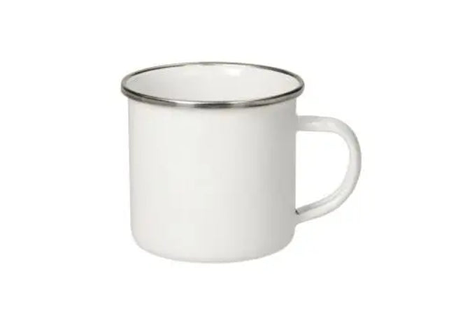 Cozy Emaille-Becher 300ml in Reinweiß – Zeitlos Elegant TK Gruppe® Grosshandel 