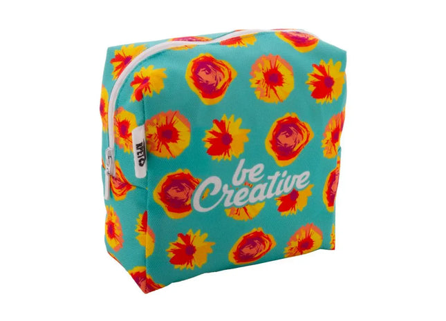 CreaBeauty Quadrat M Maßgeschneiderte Toilettentasche - Weiß, 100 Zeichen TK Gruppe® Grosshandel 