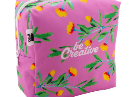 CreaBeauty Quadratische L Maßgeschneiderte Schminktasche - Weiß, 100 Zeichen TK Gruppe® Grosshandel 