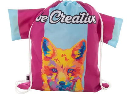 CreaDraw Premium RPET Personalisierbarer Rucksack - Kordelzugbeutel in Weiß TK Gruppe® Grosshandel 