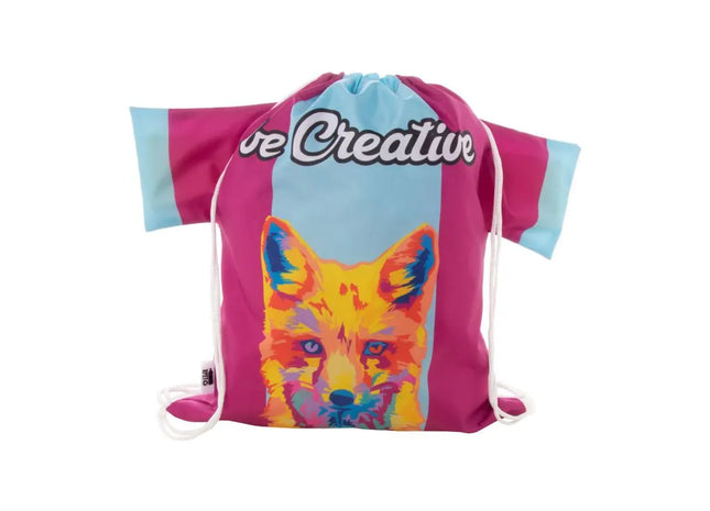 CreaDraw Premium RPET Personalisierbarer Rucksack - Kordelzugbeutel in Weiß TK Gruppe® Grosshandel 