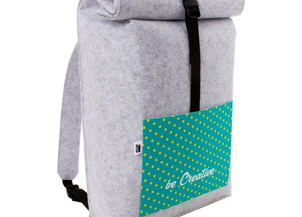 CreaFelt Custom Grey Backpack - Stilvoller und Personalisierbarer Tagesrucksack TK Gruppe® Grosshandel 