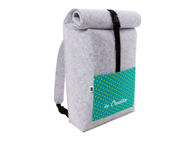 CreaFelt Custom Grey Backpack - Stilvoller und Personalisierbarer Tagesrucksack TK Gruppe® Grosshandel 