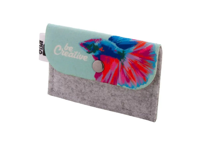 CreaFelt Money Individuelle Geldbörse - Grau Personalisierbare Filz-Brieftasche TK Gruppe® Grosshandel 