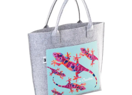 CreaFelt Shop A Tasche: CreaFelt Shop A - Personalisierbare Filz-Einkaufstasche, Grau TK Gruppe® Grosshandel 