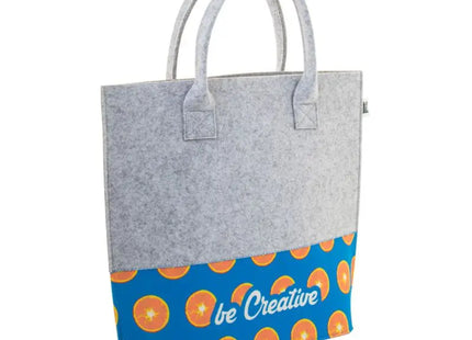 CreaFelt Shop C Tasche: CreaFelt Shop C - Maßgefertigte RPET Einkaufstasche, Grau TK Gruppe® Grosshandel 