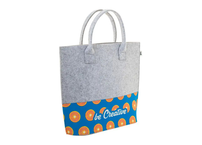 CreaFelt Shop C Tasche: CreaFelt Shop C - Maßgefertigte RPET Einkaufstasche, Grau TK Gruppe® Grosshandel 