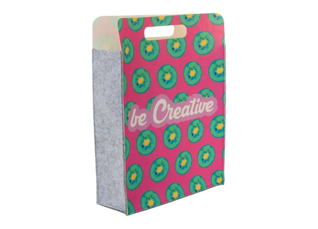 CreaFelt Shop D Tasche: CreaFelt Shop D - Maßgeschneiderte RPET Einkaufstasche in Grau TK Gruppe® Grosshandel 