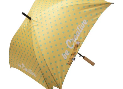 CreaRain Square RPET Personalisierter Schirm - Elfenbeinweiß & Kaffeebraun TK Gruppe® Grosshandel 