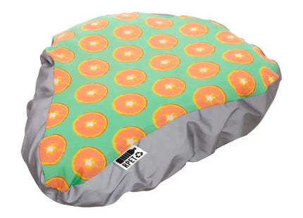 CreaRide Reflect Individueller RPET Fahrradsattelbezug - weiß Umweltfreundlicher, reflektierender Sattelschutz TK Gruppe® Grosshandel 