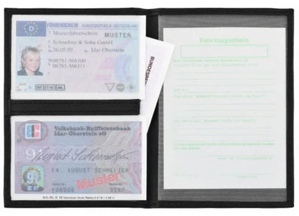 CreativDesign 517deLuxe Ausweistasche schwarz – Hochwertiger Kartenhalter, edles Design TK Gruppe® Grosshandel 
