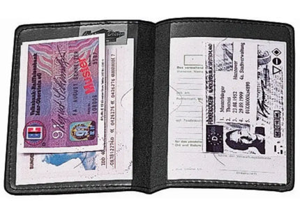 CreativDesign Ausweis-Hülle Paper Label 2 - Schwarz Stilvolle Tasche für sichere Aufbewahrung TK Gruppe® Grosshandel 