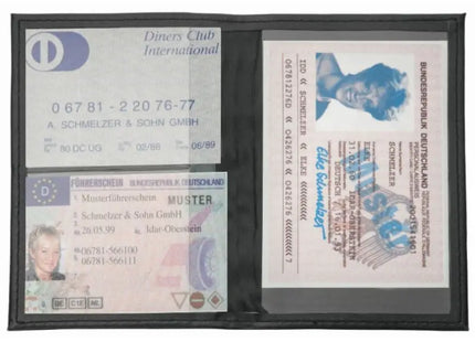 CreativDesign DesignLine Stilvolle Führerscheintasche, Schwarz TK Gruppe® Grosshandel 