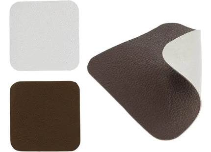 Untersetzer PVC, ca. 10x10cm, Braun/Creme – Stilvolle Tischmatte | Strapazierfähige PVC-Getränkeuntersetzer TK Gruppe® Grosshandel 