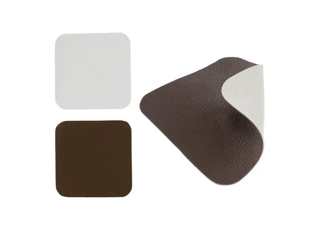 Untersetzer PVC, ca. 10x10cm, Braun/Creme – Stilvolle Tischmatte | Strapazierfähige PVC-Getränkeuntersetzer TK Gruppe® Grosshandel 