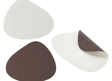 Tischset PVC Stone, Braun/Creme – Strapazierfähige Tischmatte | Stilvolle PVC Stone Tischdekoration TK Gruppe® Grosshandel 