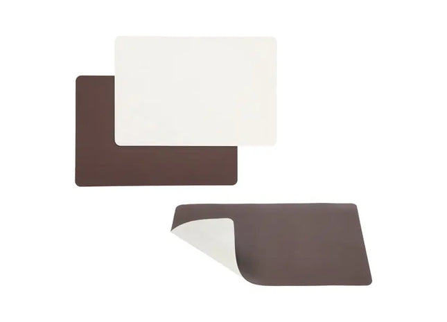 Tischset PVC, ca. 45x30cm, Braun/Creme – Strapazierfähige Tischmatte | Stilvolle PVC-Tischdeko TK Gruppe® Grosshandel 