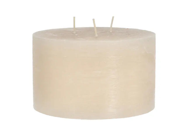 Cremefarbene Dreidocht-Kerze, Durchmesser 15cm - Sanftes Stilvolles Licht TK Gruppe® Grosshandel 
