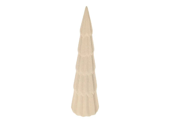Cremefarbener Sand-Weihnachtsbaum, ca. 30cm Höhe - Festliche Deko für Tische & Regale TK Gruppe® Grosshandel 