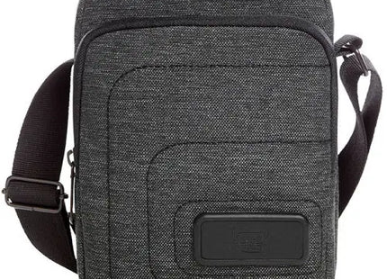 CrossBag FRAME - Schwarz-Grau-Meliert, Stilvolle & Funktionale Umhängetasche für Alltag & Reisen TK Gruppe® Grosshandel 