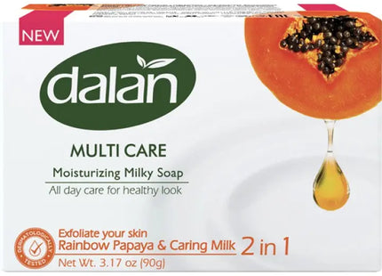 DALAN Multi Care Seife mit Papaya, 90g - Pflegende & Erfrischende Hautreinigung TK Gruppe® Grosshandel 