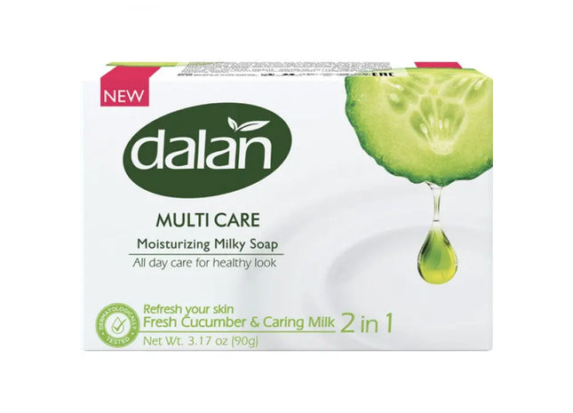 DALAN Seife Multi Care, Gurke & Milch, 90g - Erfrischende Pflege TK Gruppe® Grosshandel 