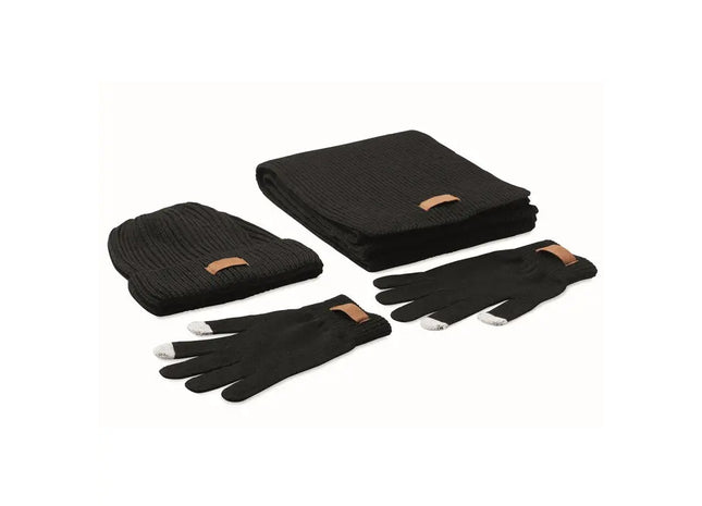 DENALI RPET Winter-Set in Schwarz - Nachhaltig und Elegant für Kalte Tage TK Gruppe® Grosshandel 