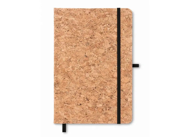DIN A5 Notizbuch mit Kork SUBER - Schwarz, Umweltfreundliches Tagebuch, Elegantes Design TK Gruppe® Grosshandel
