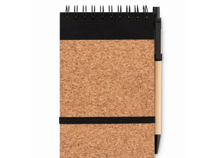 DIN A6 Schwarzes Kork-Notizbuch SONORACORK - Elegant & Öko TK Gruppe® Grosshandel 