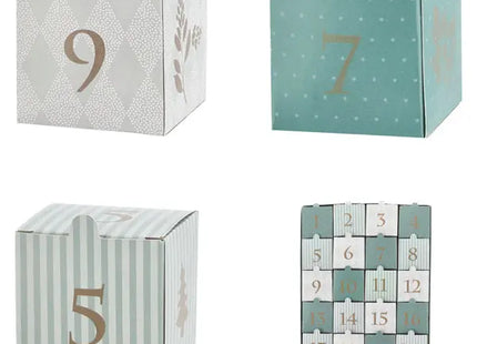 DIY Adventskalender Würfel, zum Selbstbefüllen, Weihnachtscountdown, 21x32cm TK Gruppe® Grosshandel 