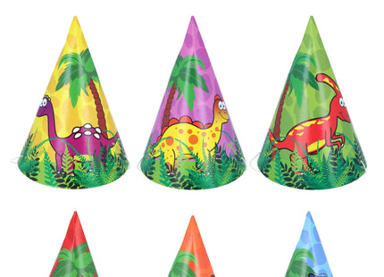 DIY Dinosaurier-Kegelhütte 16,5 cm – Bastelset in 6 Farben für Kindergeburtstage TK Gruppe® Grosshandel 