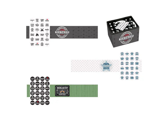 DIY Gestaltungsset für Bierkisten: Banderolen & Sticker, 140cm, 3er-Pack TK Gruppe® Grosshandel 