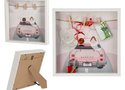 DIY Hochzeits-Bilderrahmen für Geldgeschenke, 28x28cm – Elegante Geschenkidee TK Gruppe® Grosshandel 