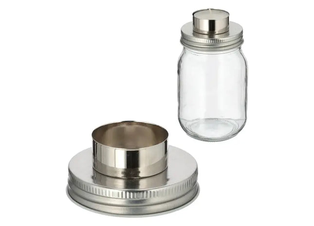 DIY Silberner Schraubdeckel Teelichthalter, 7 cm Durchmesser - Anpassbares Dekor TK Gruppe® Grosshandel 