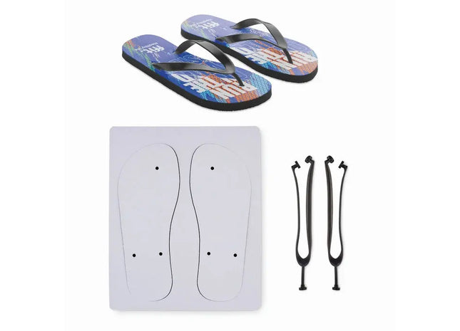 DO MEL Sublimations-Zehensandalen in Schwarz – Anpassbar & Modern TK Gruppe® Grosshandel 